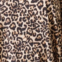 Μπλούζα Βισκόζ Με Μύτες Animal Print Καφέ