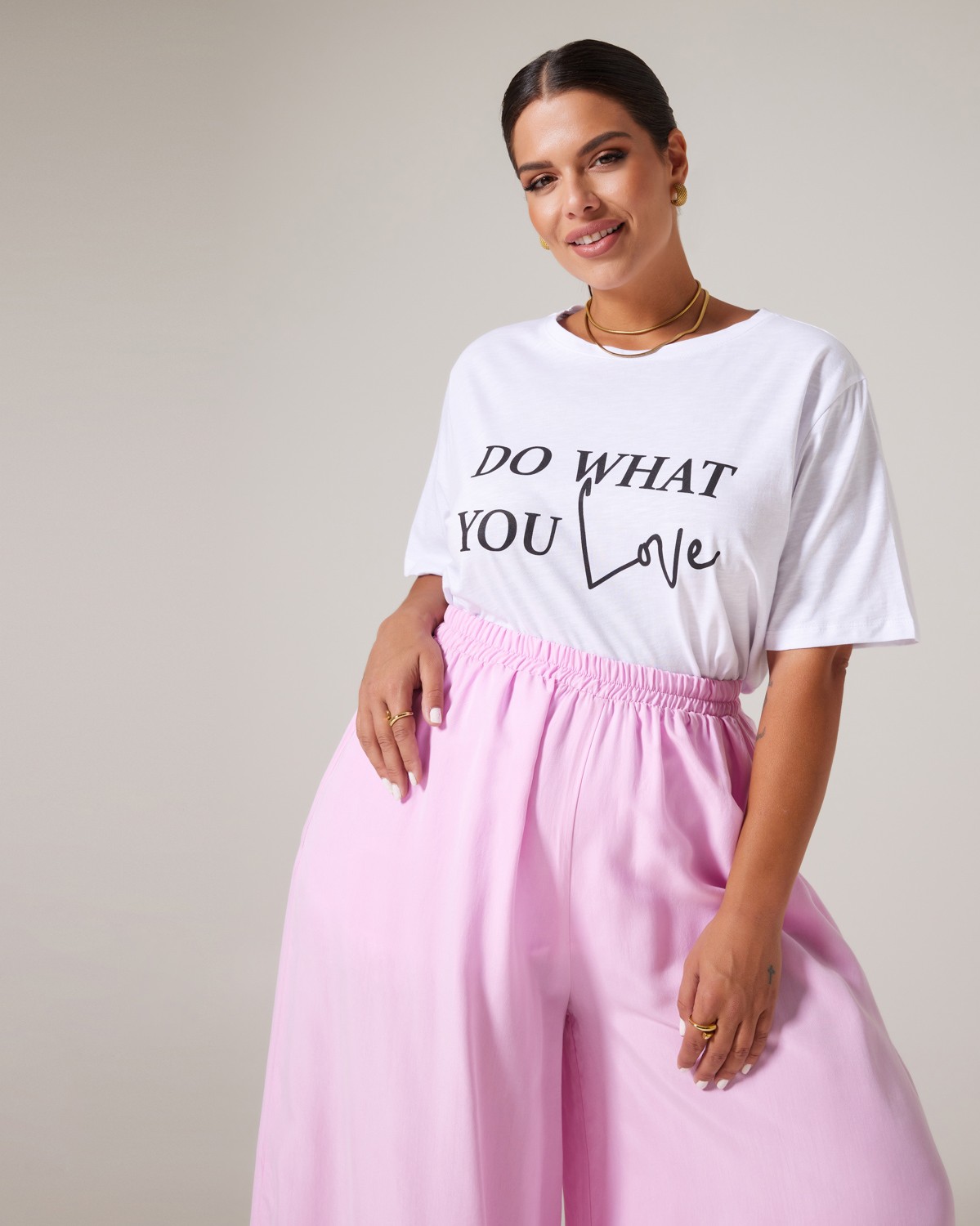 Τ-Shirt 'Do What You Love' Λευκό